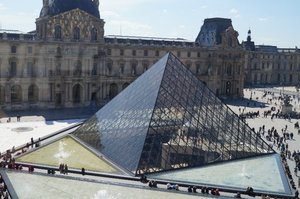The famous Louvre pyramid 