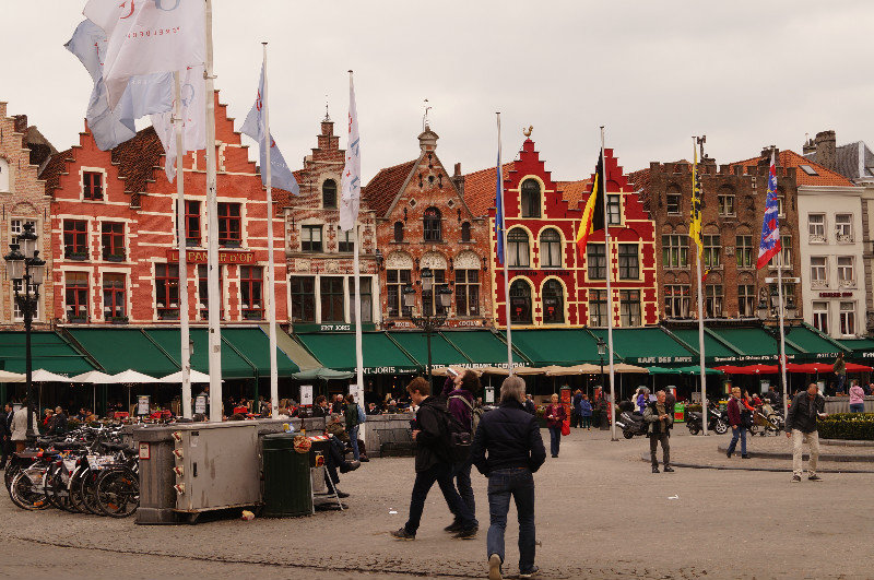 Houses around Market Square, Brugge