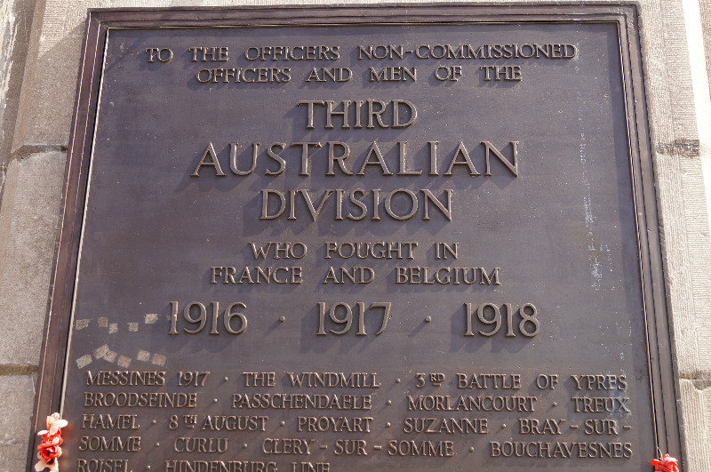 Third Australian Division Memorial, Sailly-le-Sur