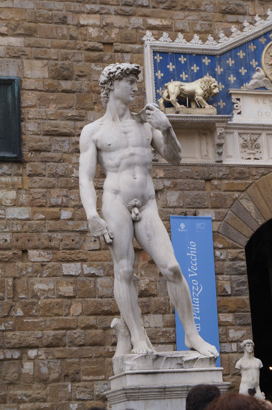 Michelangelo's "David" in town square
