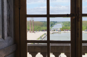 View of the gardens from Hall of Mirrors, Versailles