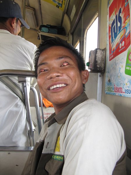 Our friend on our 3rd class train To Cha'am!