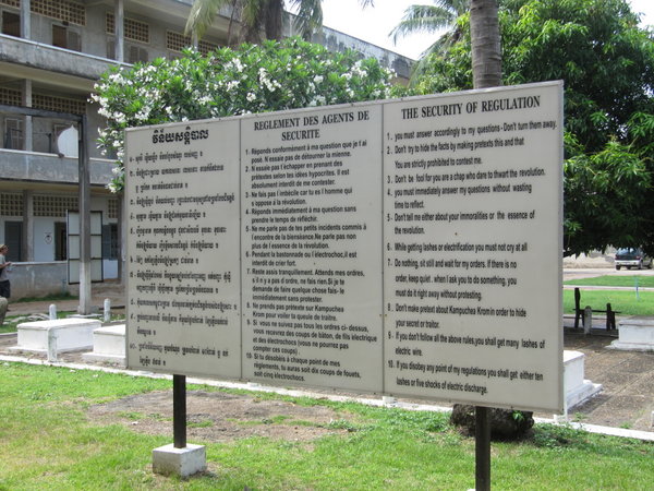 A list of Rules for the Prisoners.