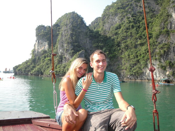 Us on our Ha Long Bay Junk!