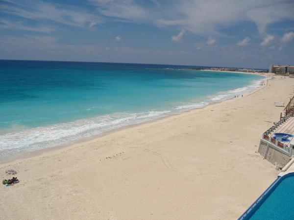 View from our balcony in Cancún