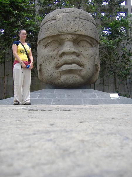 Me and a giant Olmec head