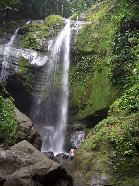 Myles with waterfall