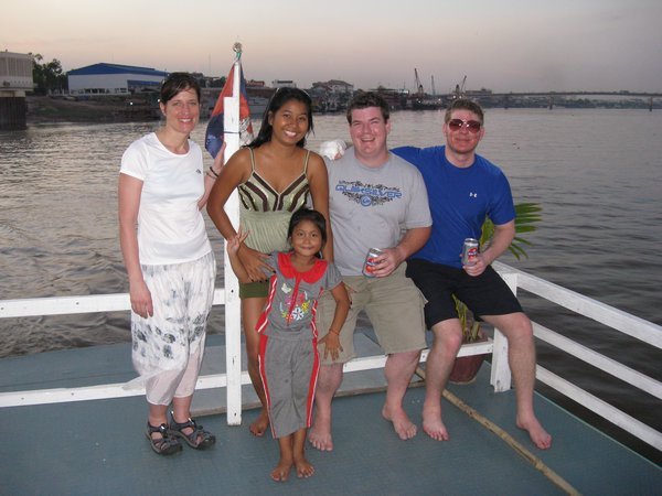 sunset cruise on the Mekong