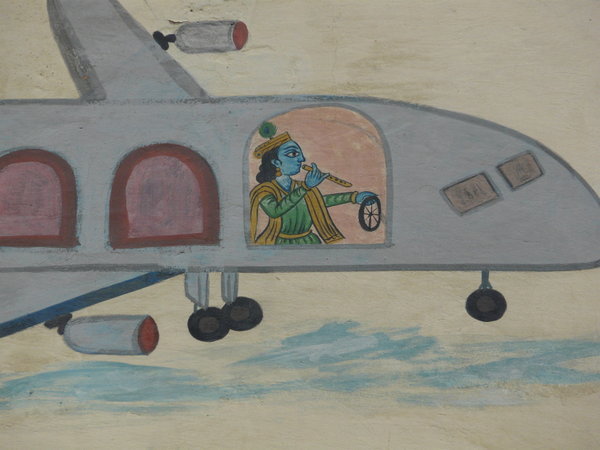 Krishna flying a plane!