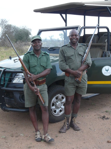 Lourens and Ndou - our trusted rangers. 