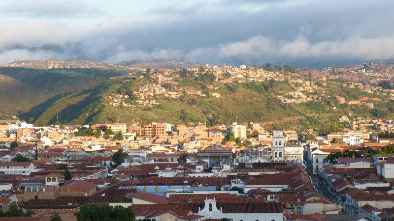 View of Sucre from our living room. 