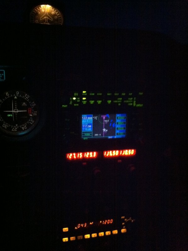 Garmin Navigatie during night flight