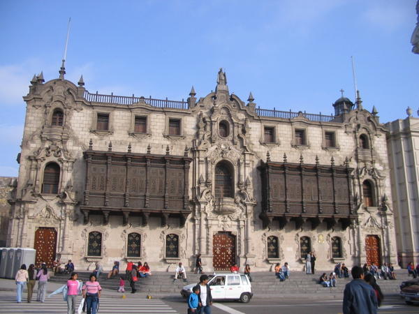 Colonial architecture in Plaza de Armas
