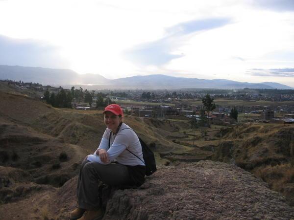A view of Huancayo in the background