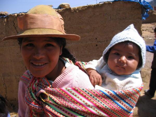 Andean mother and child