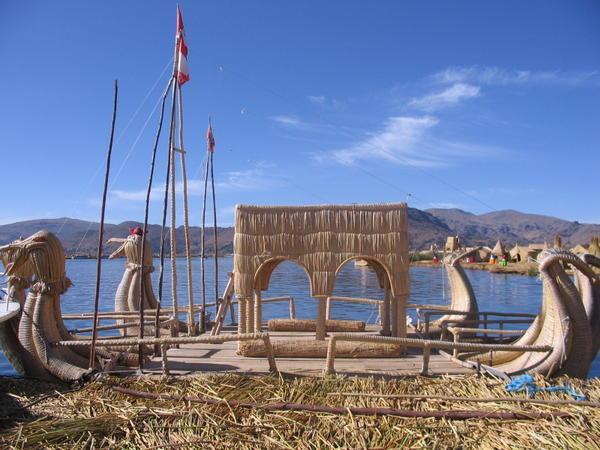 Reed boats on Lake Titicaca