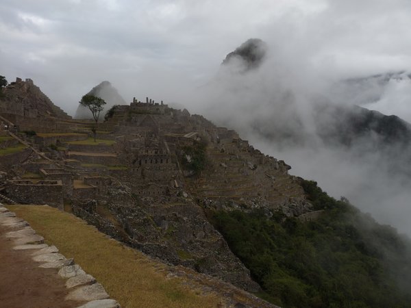 Ochtendmist op Machu Picchu