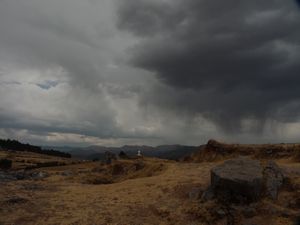 Donkere lucht boven Cusco
