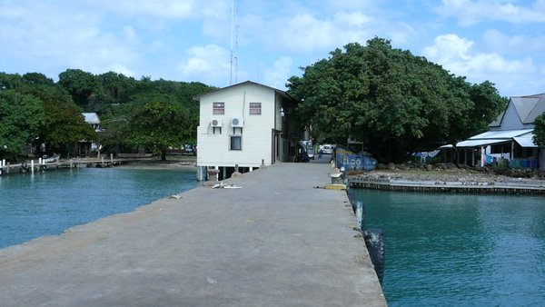 Ferry dock into city