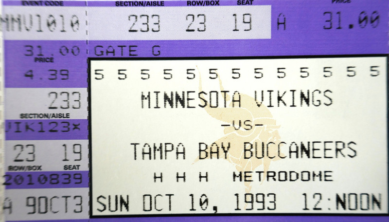 Tampa Bay Buccaneers at Minnesota Vikings 1993