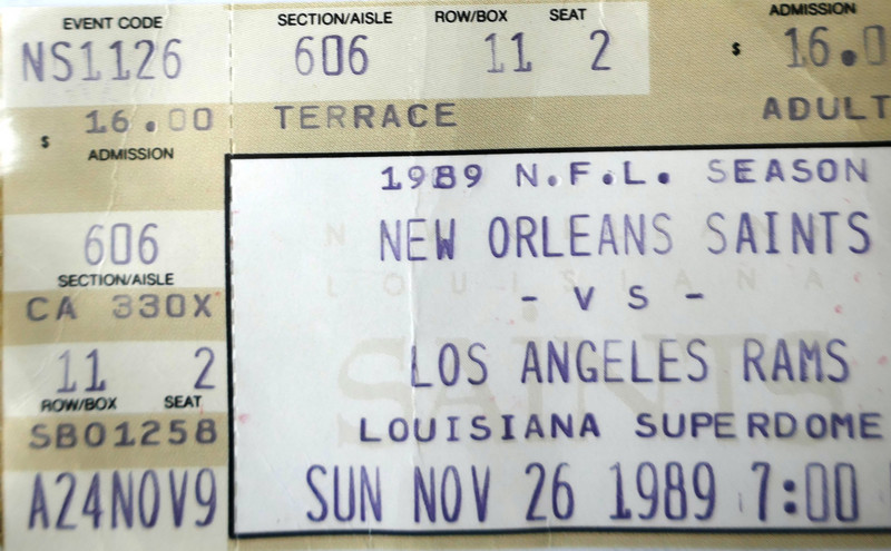 LA Rams at New Orleans Saints 1989