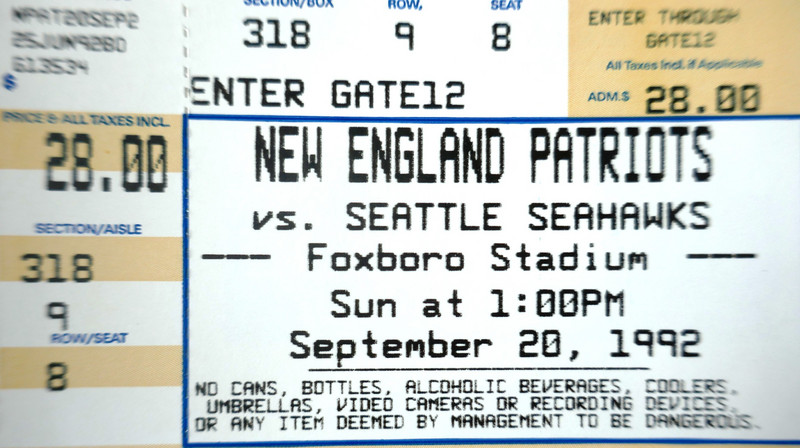 Seattle Seahawks at New England Patriots 1992