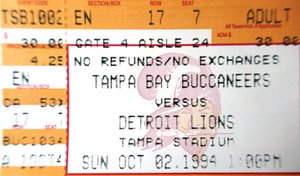 Detroit Lions at Tampa Bay Buccaneers 1994