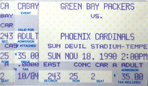 Green Bay Packers at Phoenix Cardinals 1990