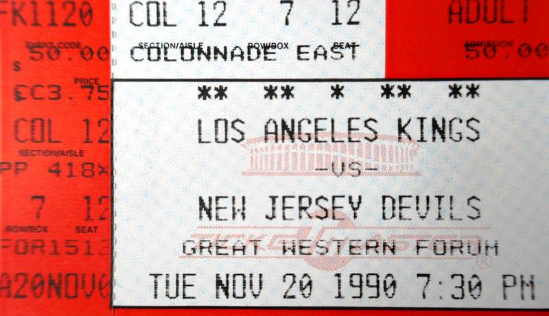 New Jersey Devils at LA Kings 1990