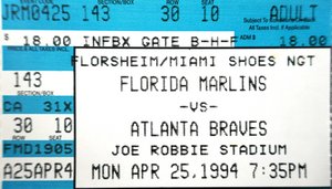 Atlanta Braves at Florida Marlins 1994