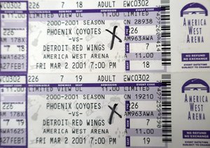 Detroit Red Wings at Phoenix Coyotes 2001