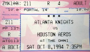 Houston Aeros at Atlanta Knights 1994