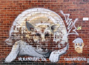 Fat As A Butcher's Dog - Street Art 