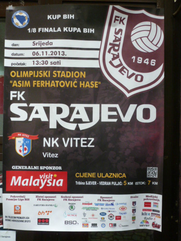 FK Sarajevo v NK Vitez