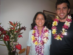 Arrival Lei (flower necklace) in Hawaii