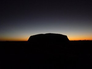 Chrismtas morning Uluru silhouette