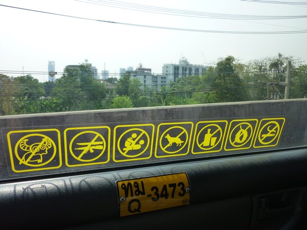A5 Bangkok taxi sign