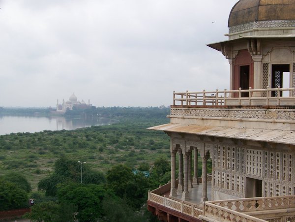 Taj view from the Agra Fort