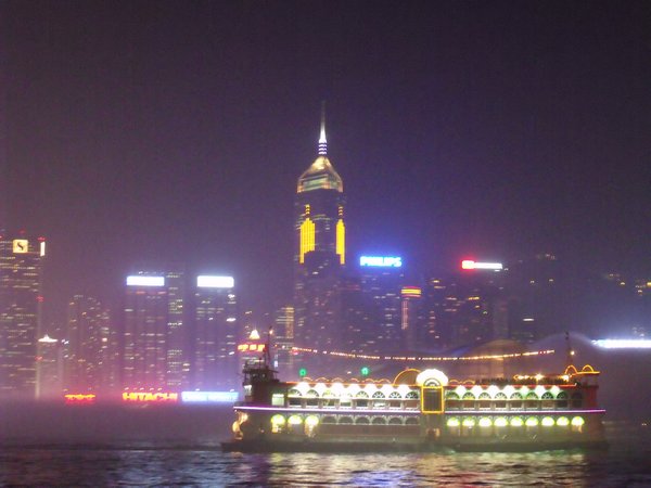Hong Kong island at night