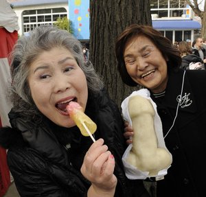 Old ladies with lolly pops