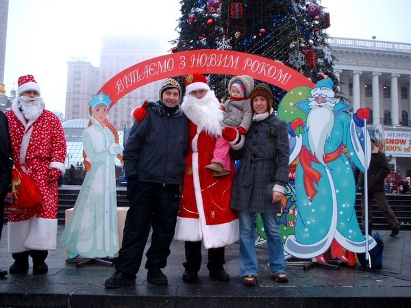 Family with Father Christmas