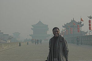 Standing on Xi'an Wall