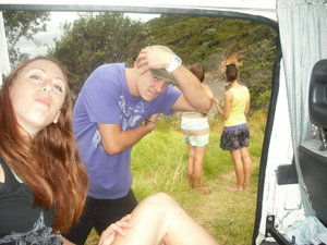 Kat and Dave (also know as Ellas Fella) on our camping trip.