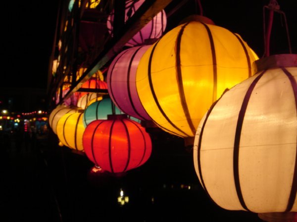Lanterns by the river in Hoi An