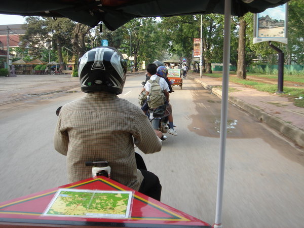 Tuk tuk driving in Siem Reap