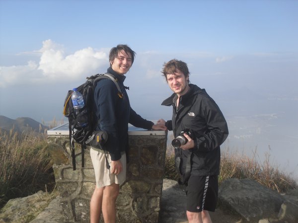 Mathias and Thomas on Lantau Peak