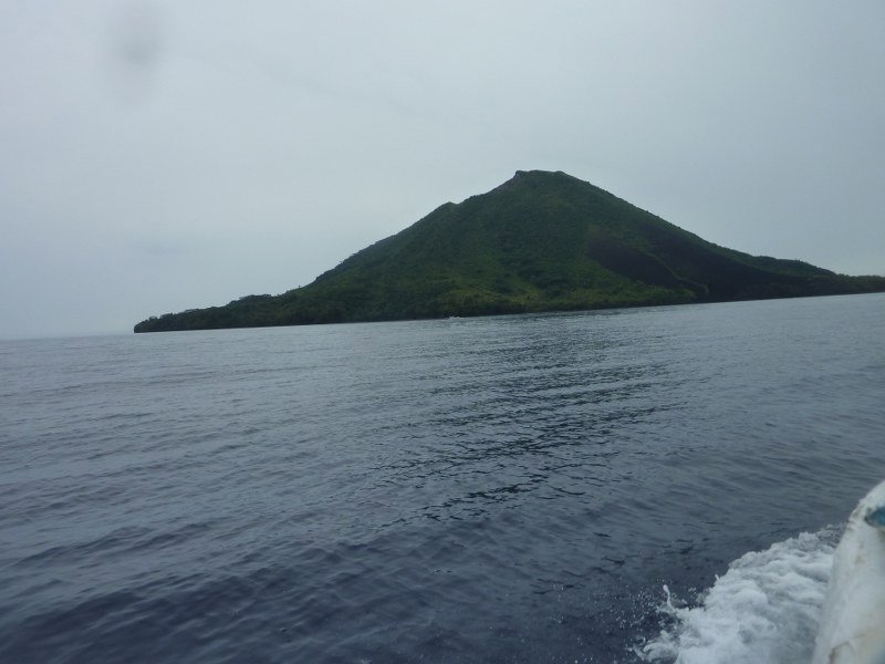 View of Guning Api from the boat