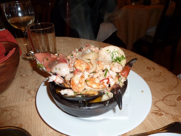 James' enormous seafood bowl