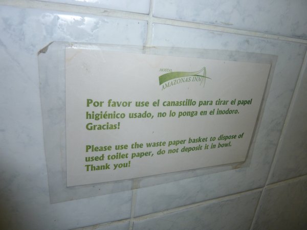 Don't flush the loo roll!