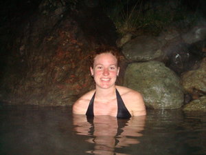 Hot Springs + Wine makes Laura happy!